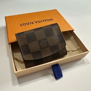 Louis Vuitton Damier Ebene cufflink holder